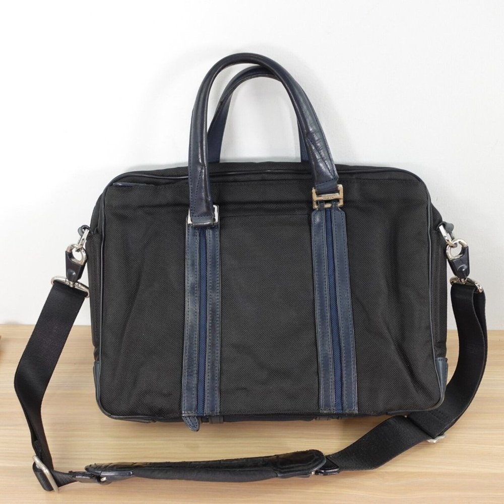 TUMI Bag Adult Black Briefcase Document Purse Japanese‎ Messenger Nylon Business - Picture 3 of 16